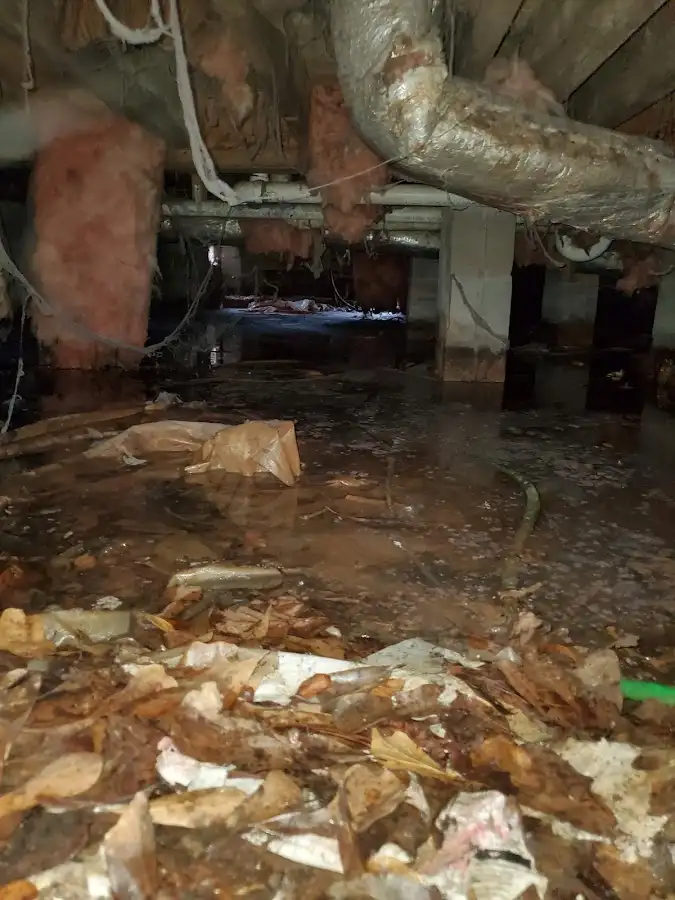 Crawl space flood assessment for Commercial Water Damage Restoration in Marina del Rey